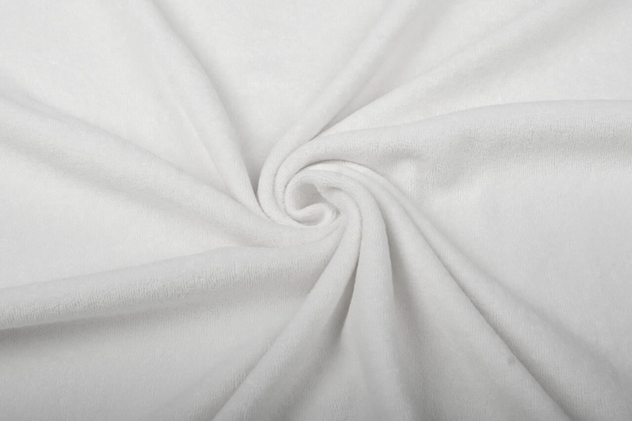 Oeko-Tex®  Stretch Frottee Weiß