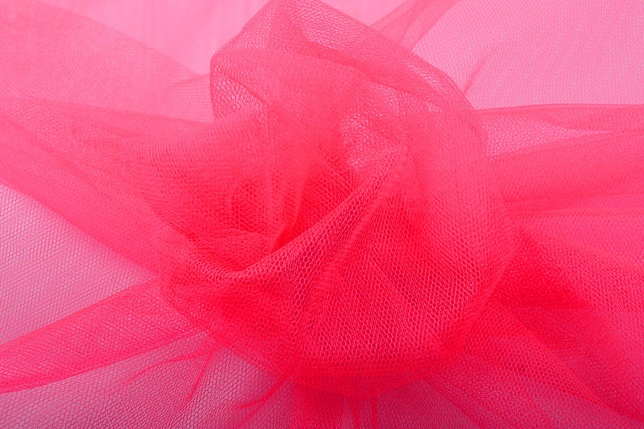 Tüll Fluorescent Cerise Tüll Fluorescent Cerise