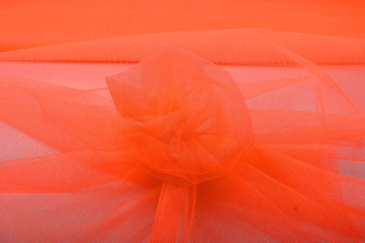 Tüll Fluorescent Tangerine