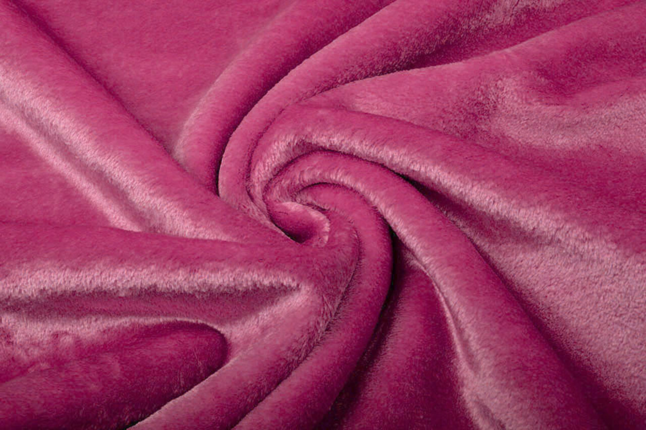 Kurzhaariges Teddystoff Pelz Fuchsia
