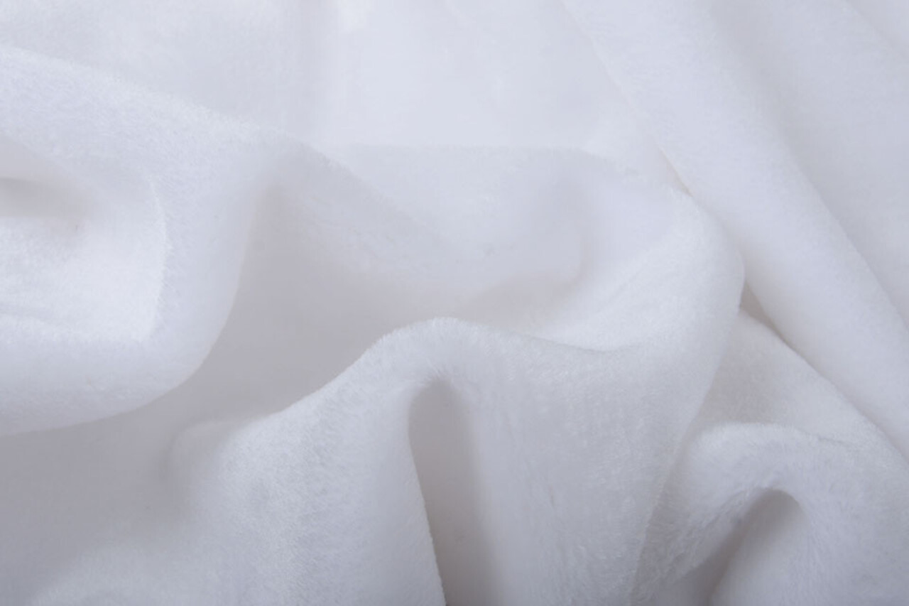 Kurzhaariges Teddystoff Pelz Weiß Kurzhaariges Teddystoff Pelz Weiß