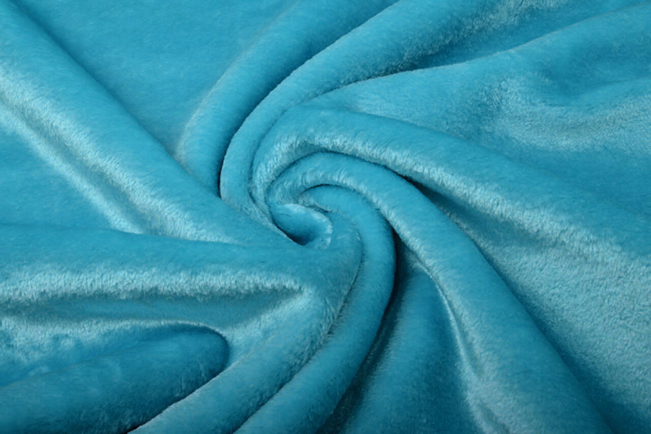 Kurzhaariges Teddystoff Pelz Aqua