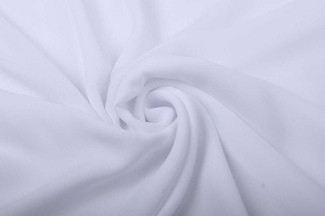 Crêpe Georgette Wit Crêpe Georgette Wit