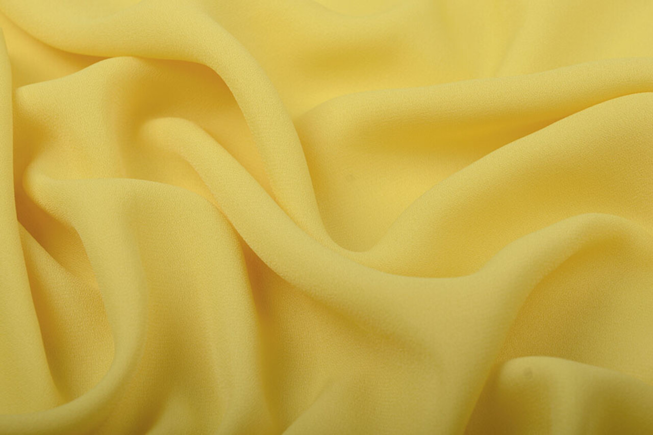 Crêpe Georgette Zitronengelb Crêpe Georgette Zitronengelb