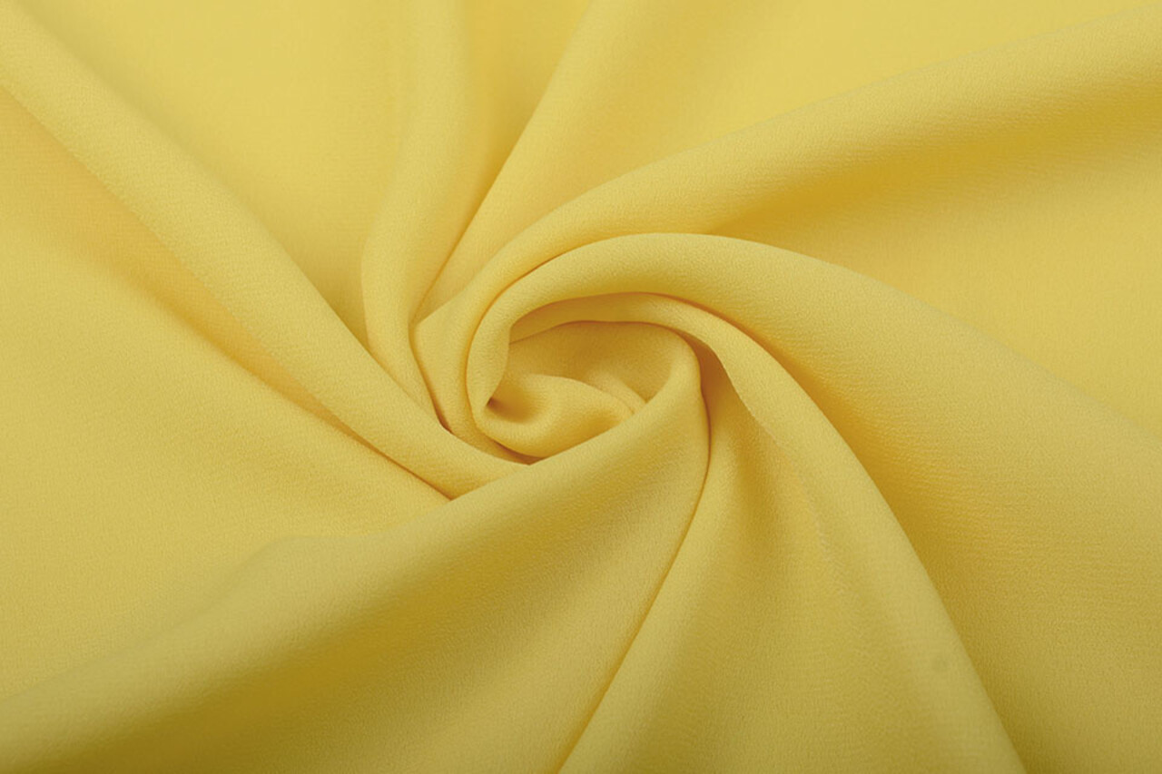 Crêpe Georgette Citron Yellow Crêpe Georgette Citron Yellow