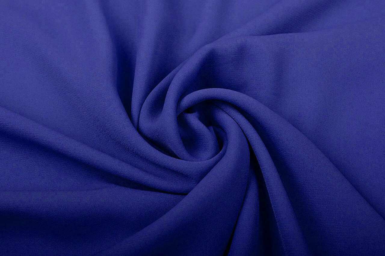Crêpe Georgette Konings Blauw