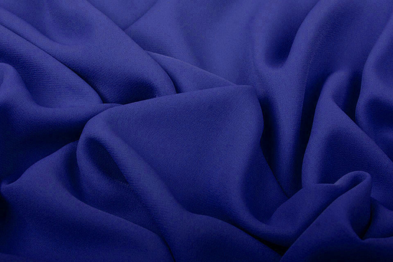 Crêpe Georgette Konings Blauw