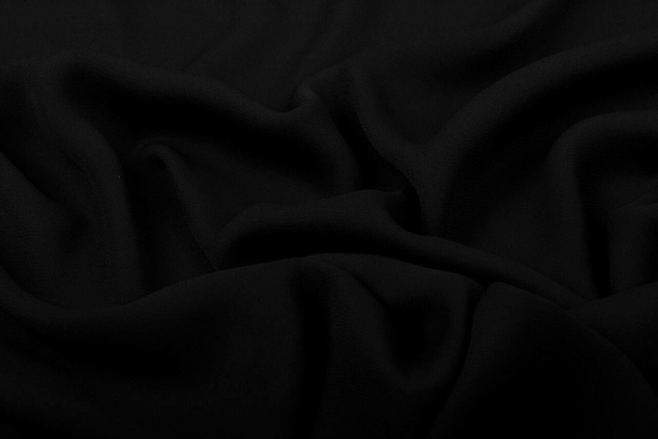 Crêpe Georgette Zwart Crêpe Georgette Zwart