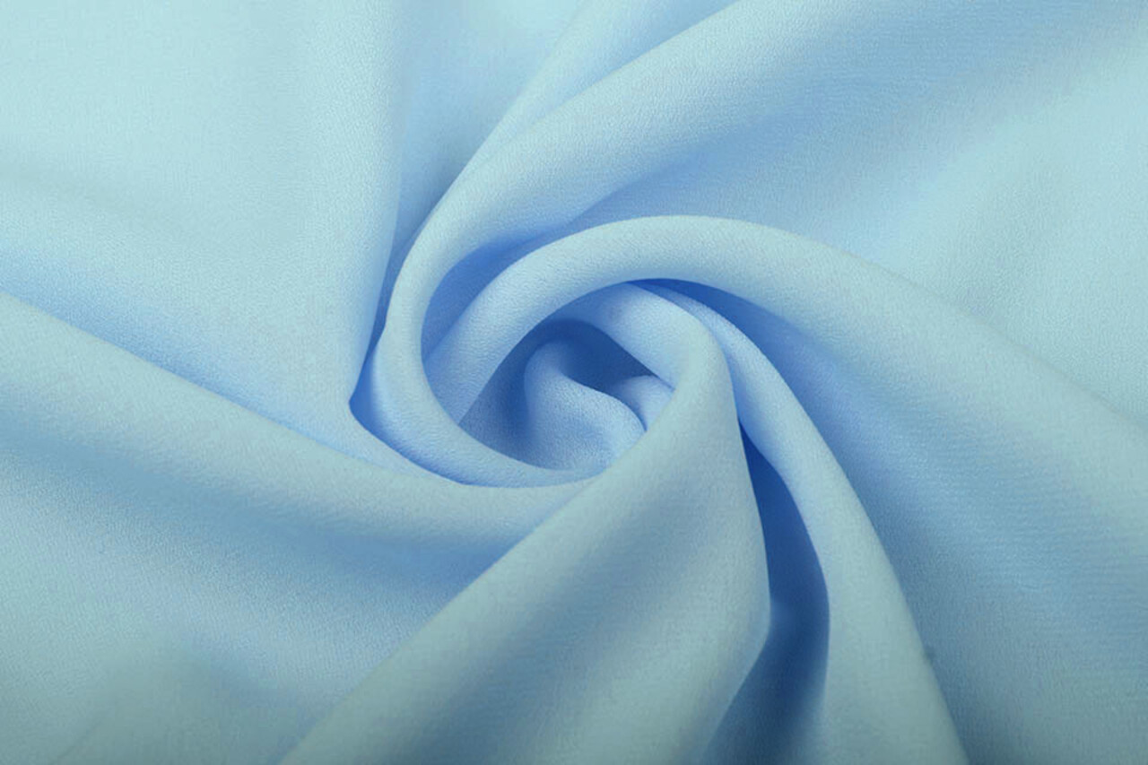 Crêpe Georgette Bleu Layette Crêpe Georgette Bleu Layette