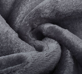 À Poil Court Teddy Fourrure Gris Foncé