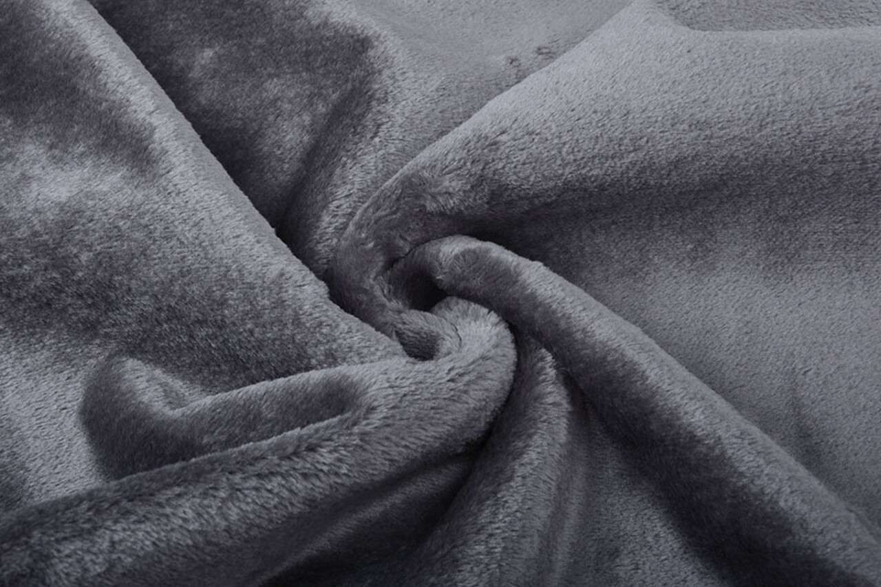 À Poil Court Teddy Fourrure Gris Foncé À Poil Court Teddy Fourrure Gris Foncé