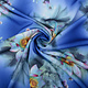 Scuba Crepe Printed Fantasy Flower Blue