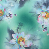 Scuba Crepe Bedruckt Fantasie Blume Grün Scuba Crepe Bedruckt Fantasie Blume Grün