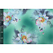 Scuba Crêpe Stampato Fantasia Flower Verde Scuba Crêpe Stampato Fantasia Flower Verde