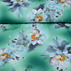 Scuba Crepe Printed Fantasy Flower Green