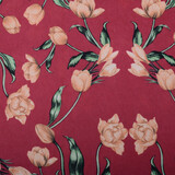 Scuba Crepe Bedrukt Tulp Rood Scuba Crepe Bedrukt Tulp Rood