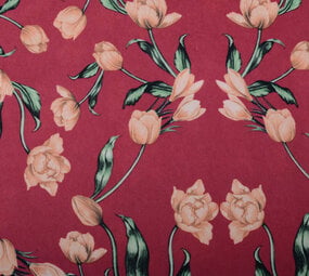 Scuba Crepé Estampado Tulp Rojo Scuba Crepé Estampado Tulp Rojo
