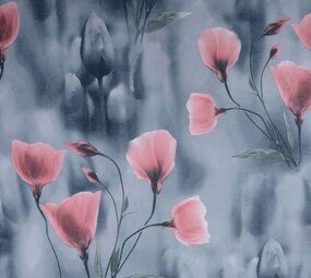 Scuba Crepe Grey Poppy Old Pink