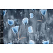 Scuba Crêpe Imprimé Gris Coquelicot Bleu