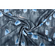 Scuba Crêpe Stampato Grigio Papavero Blu Scuba Crêpe Stampato Grigio Papavero Blu