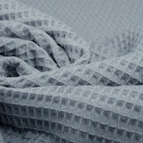 Oeko-Tex®  Waffelpiqué Baumwolle Blau-Grau Oeko-Tex®  Waffelpiqué Baumwolle Blau-Grau