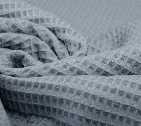 Oeko-Tex®  Wafel Katoen Blauw-grijs Oeko-Tex®  Wafel Katoen Blauw-grijs