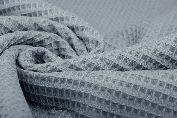 Oeko-Tex®  Waffle pique Blue-grey Oeko-Tex®  Waffle pique Blue-grey