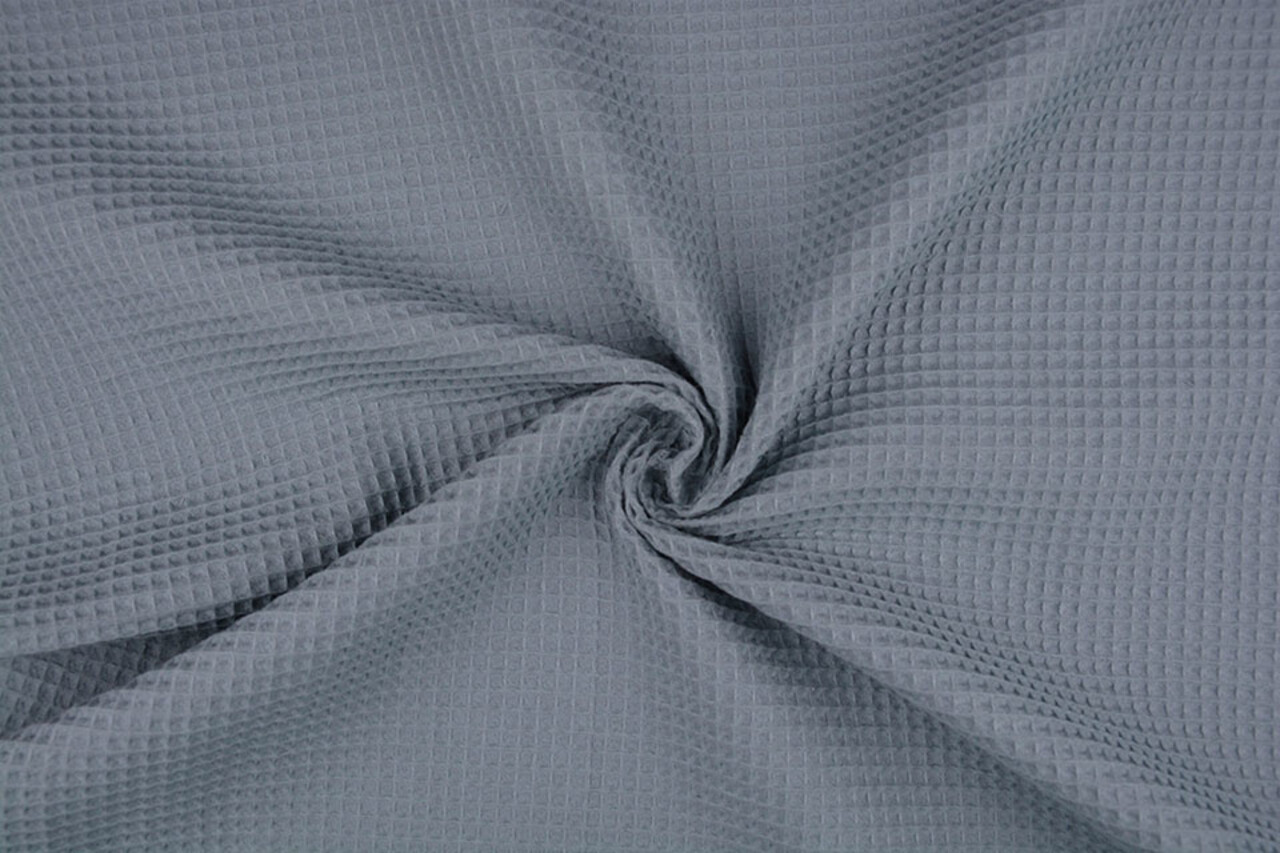 Oeko-Tex®  Waffle pique Blue-grey Oeko-Tex®  Waffle pique Blue-grey