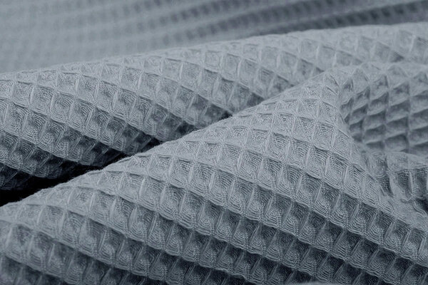 Oeko-Tex® Nid d’Abeille Coton Bleu-Gris Oeko-Tex® Nid d’Abeille Coton Bleu-Gris