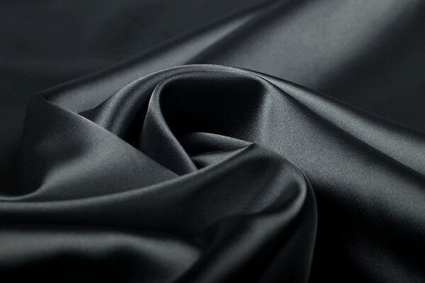 Stretch Satin Anthracite Grey