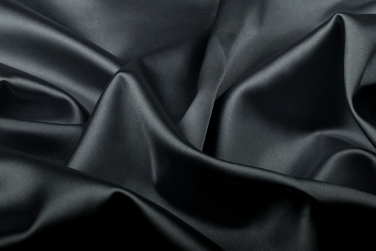 Stretch Satin Antrazitgrau