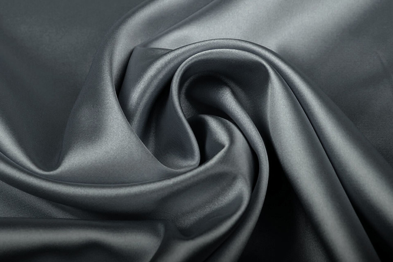 Stretch Satin Gris Foncé Stretch Satin Gris Foncé