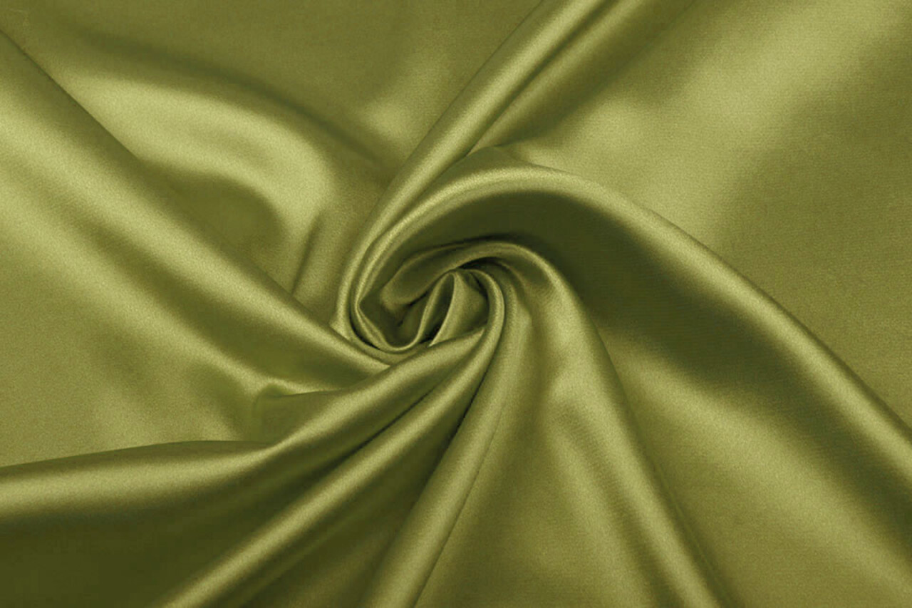 Stretch Satin Dunkel mosGrün Stretch Satin Dunkel mosGrün