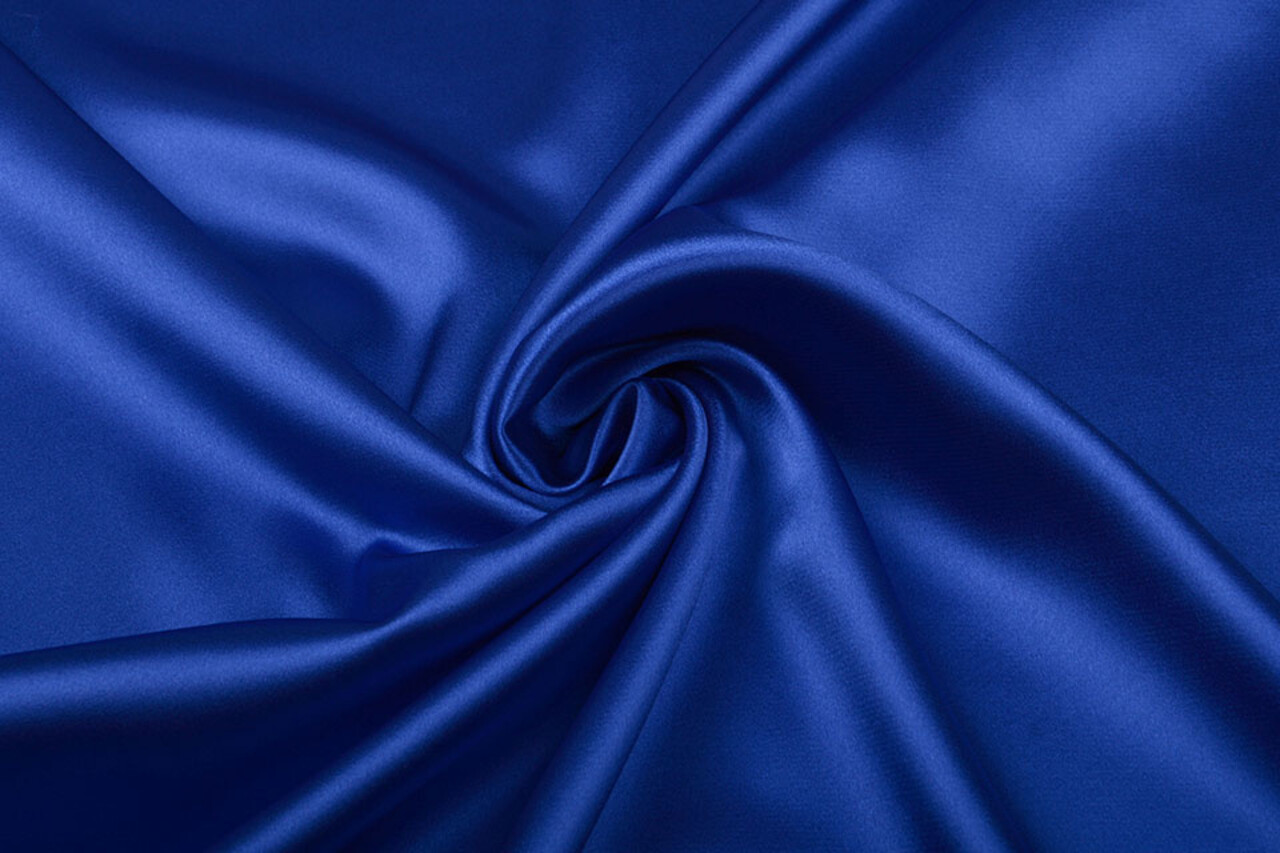Stretch Satijn Konings Blauw Stretch Satijn Konings Blauw