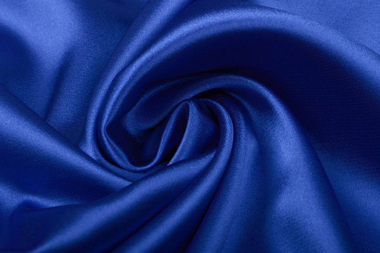Stretch Satin Kings Blue