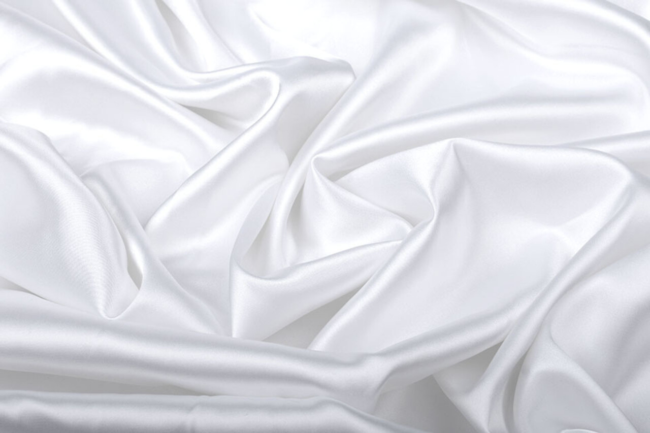 Stretch Satijn Wit