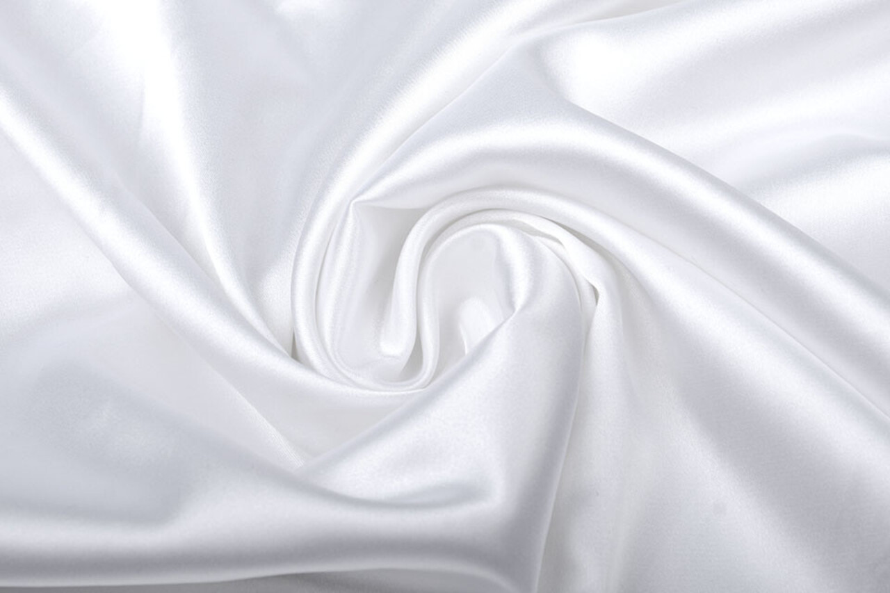 Stretch Satin White