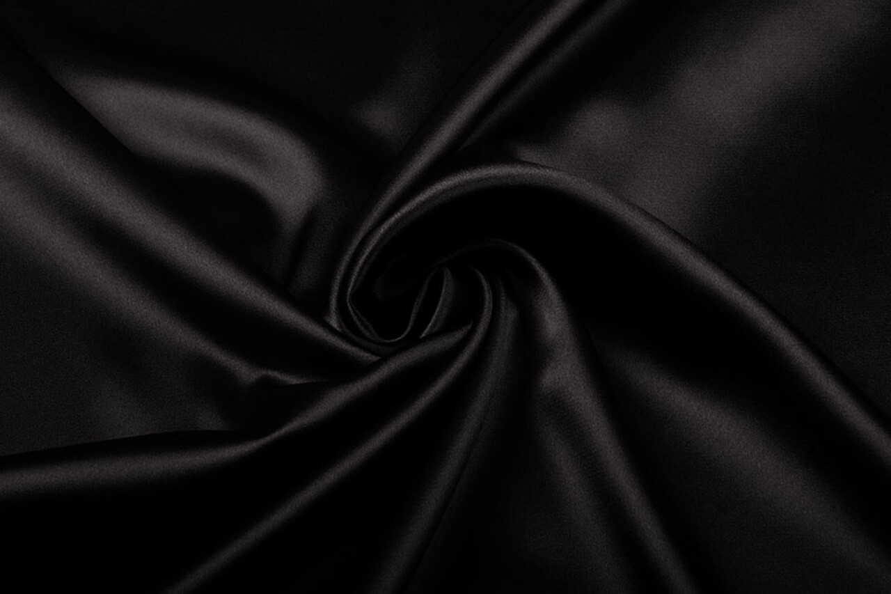Stretch Satin Schwarz