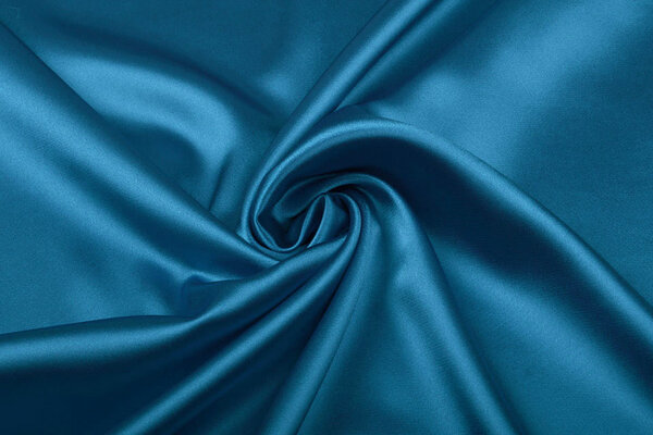Stretch Satin Petrol blauw