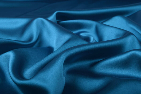 Stretch Satin Bleu Pétrole Stretch Satin Bleu Pétrole