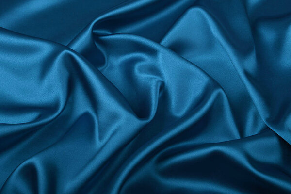 Stretch Satin Petrol blauw