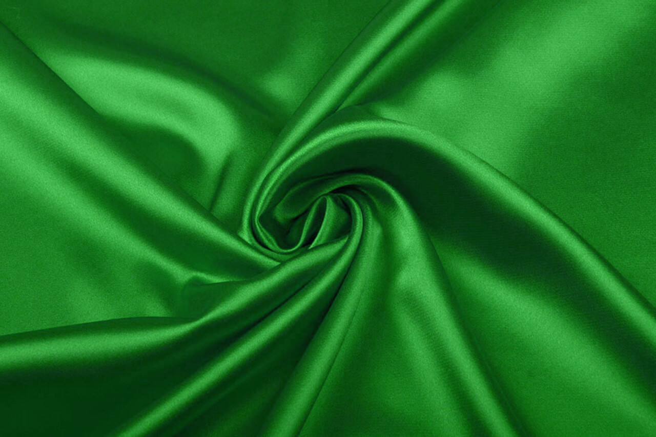 Stretch Satin GrasGrün