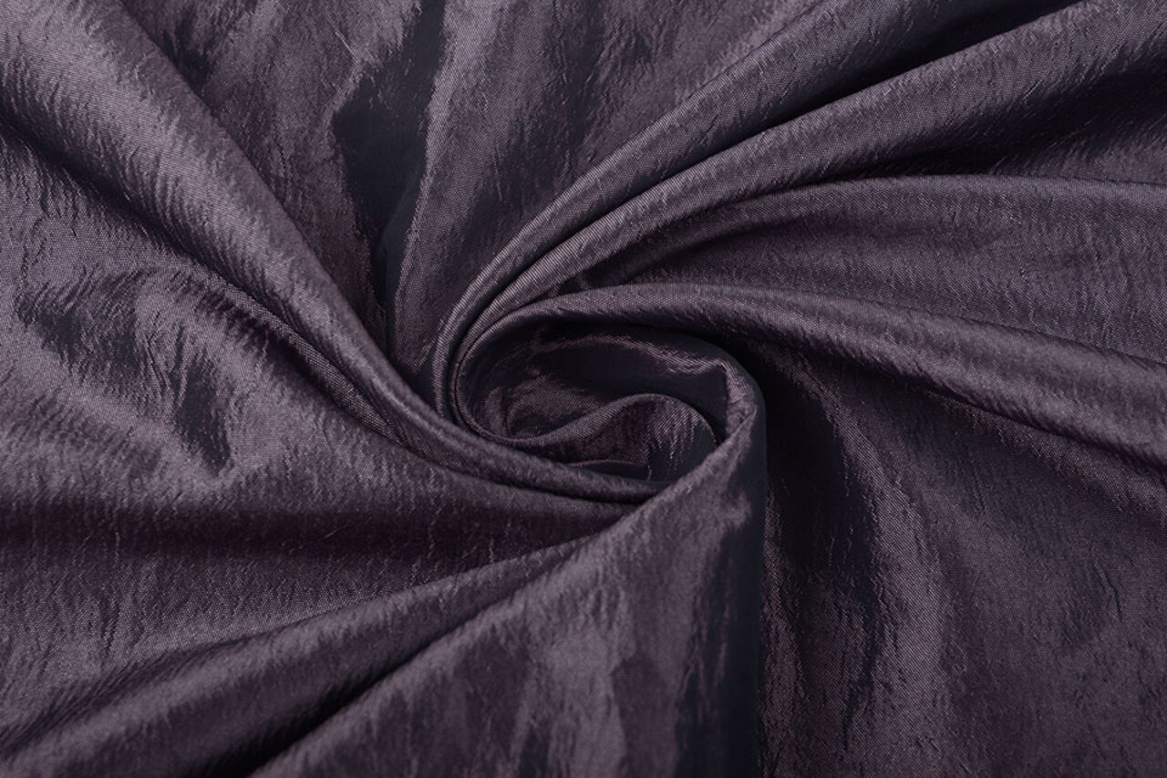 Crêpe Froissé Taffetas Foncé Mauve