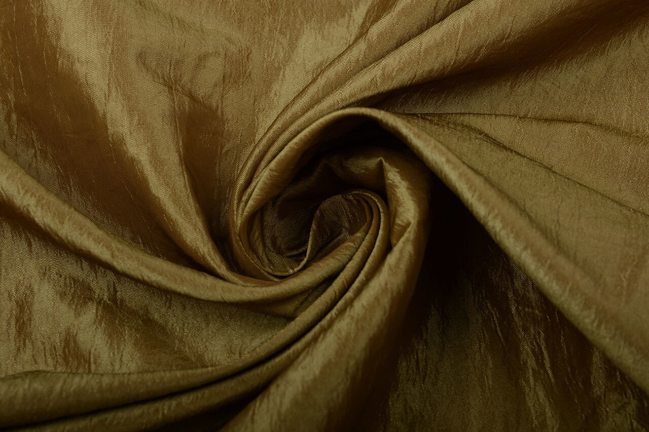 Crinkle Taft Donker goud