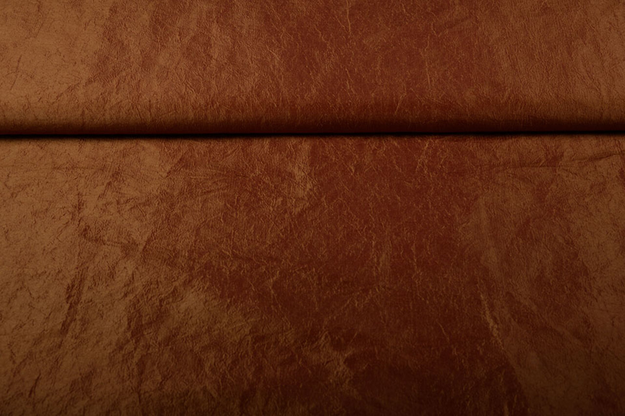 Crinkle TaftStoff Rost Brique