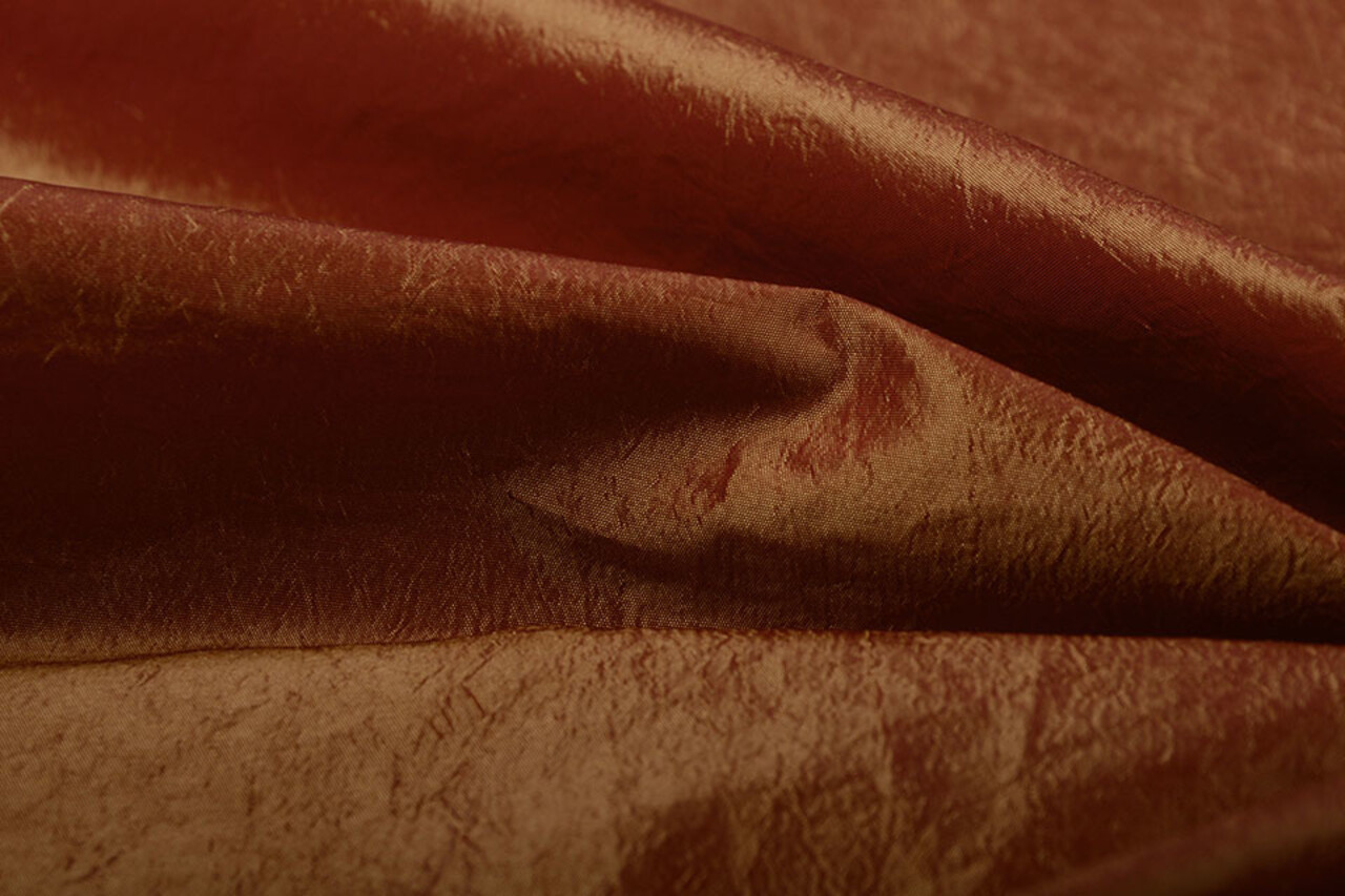 Crinkle TaftStoff Rost Brique