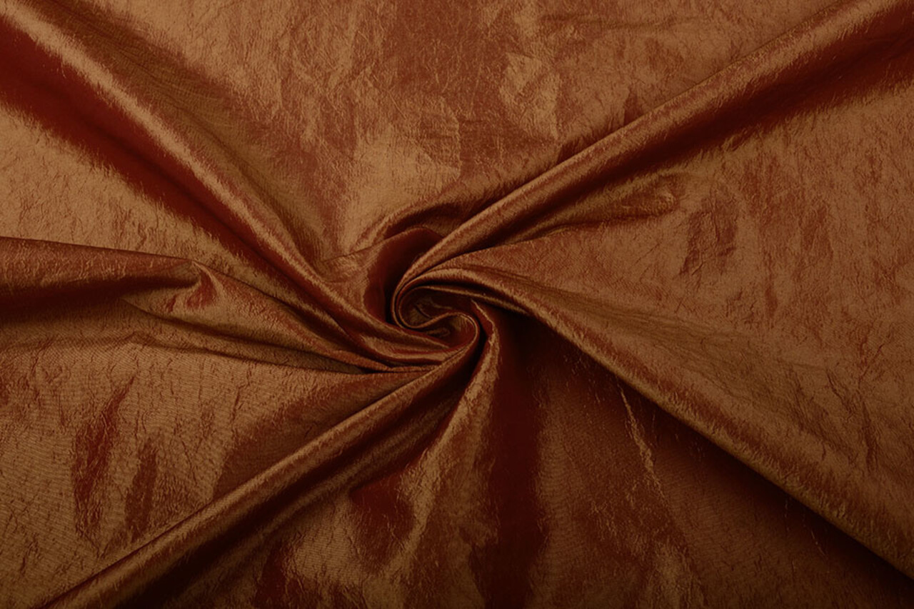 Crinkle TaftStoff Rost Brique