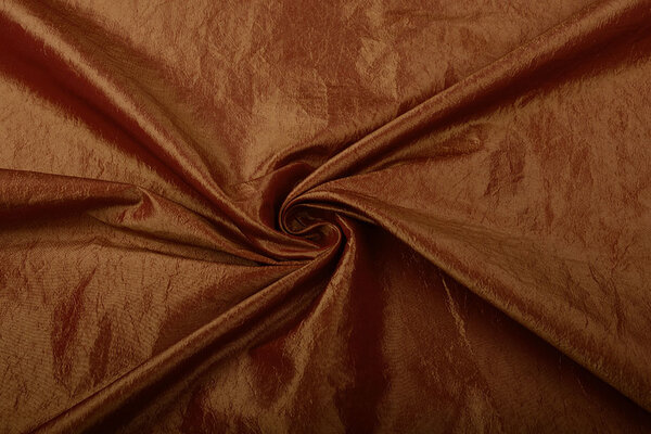 Crinkle TaftStoff Rost Brique