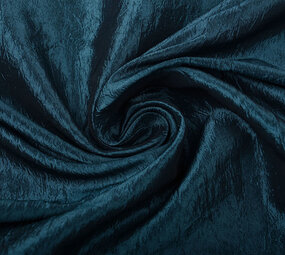 Crinkle TaftStoff Petrol Meliert