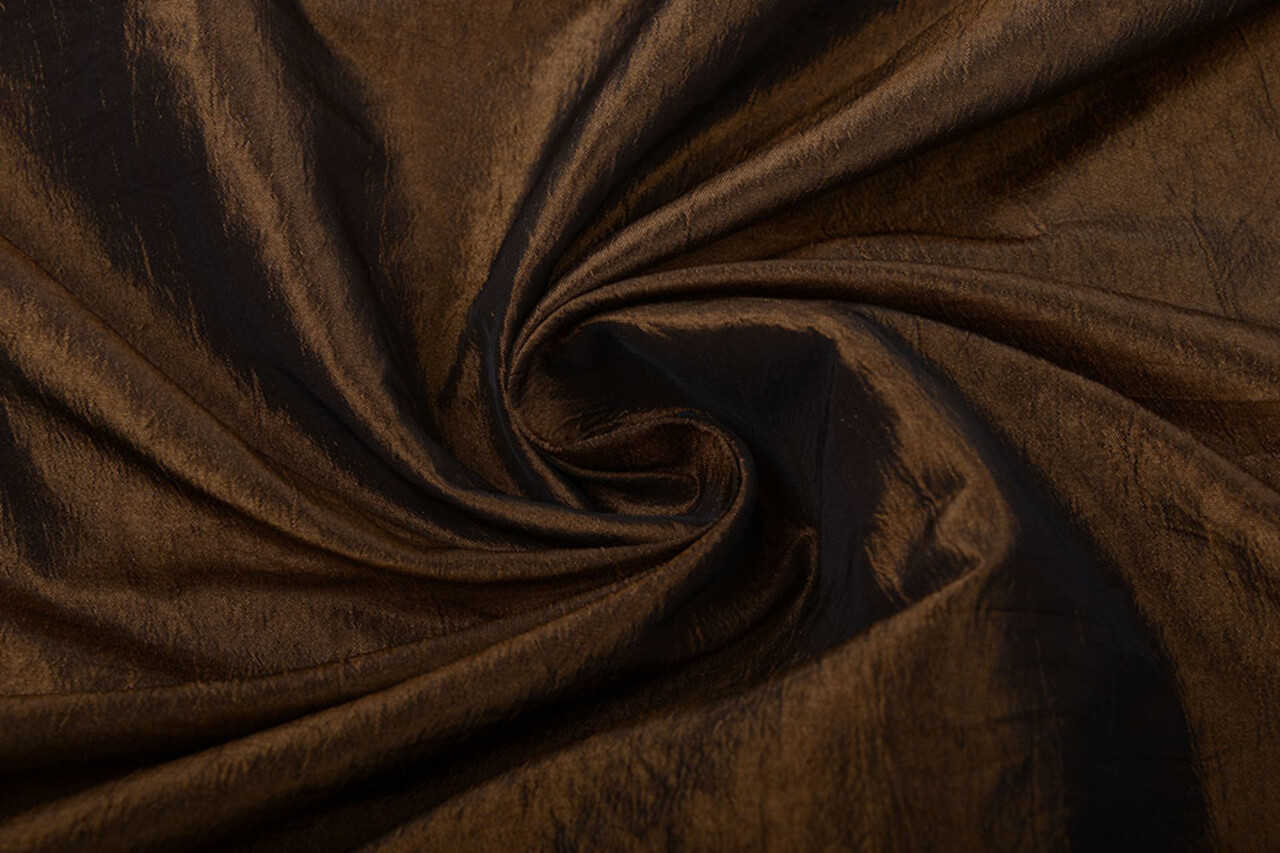 Crinkle Taft Mokka bruin